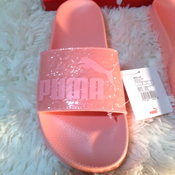 puma glitter slides